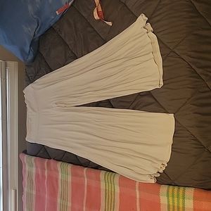 Womens white cotton stretchy pants